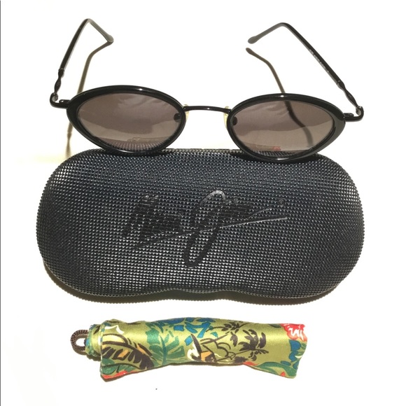 MAUI JIM LANAKAI 128-02 BLACK GRAY, NEW,  RARE! - Picture 1 of 8
